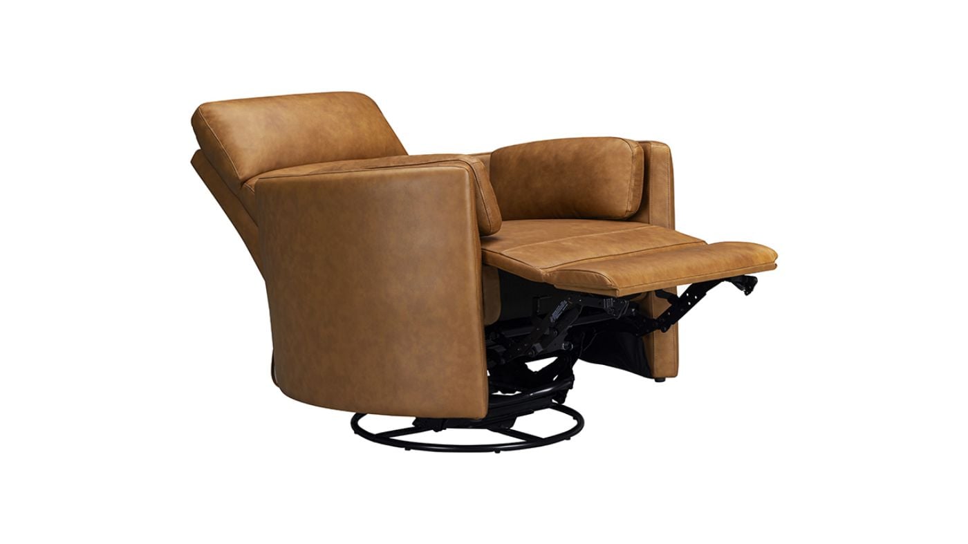 Picture of Radius Power Leather Swivel Glider Recliner - Brown