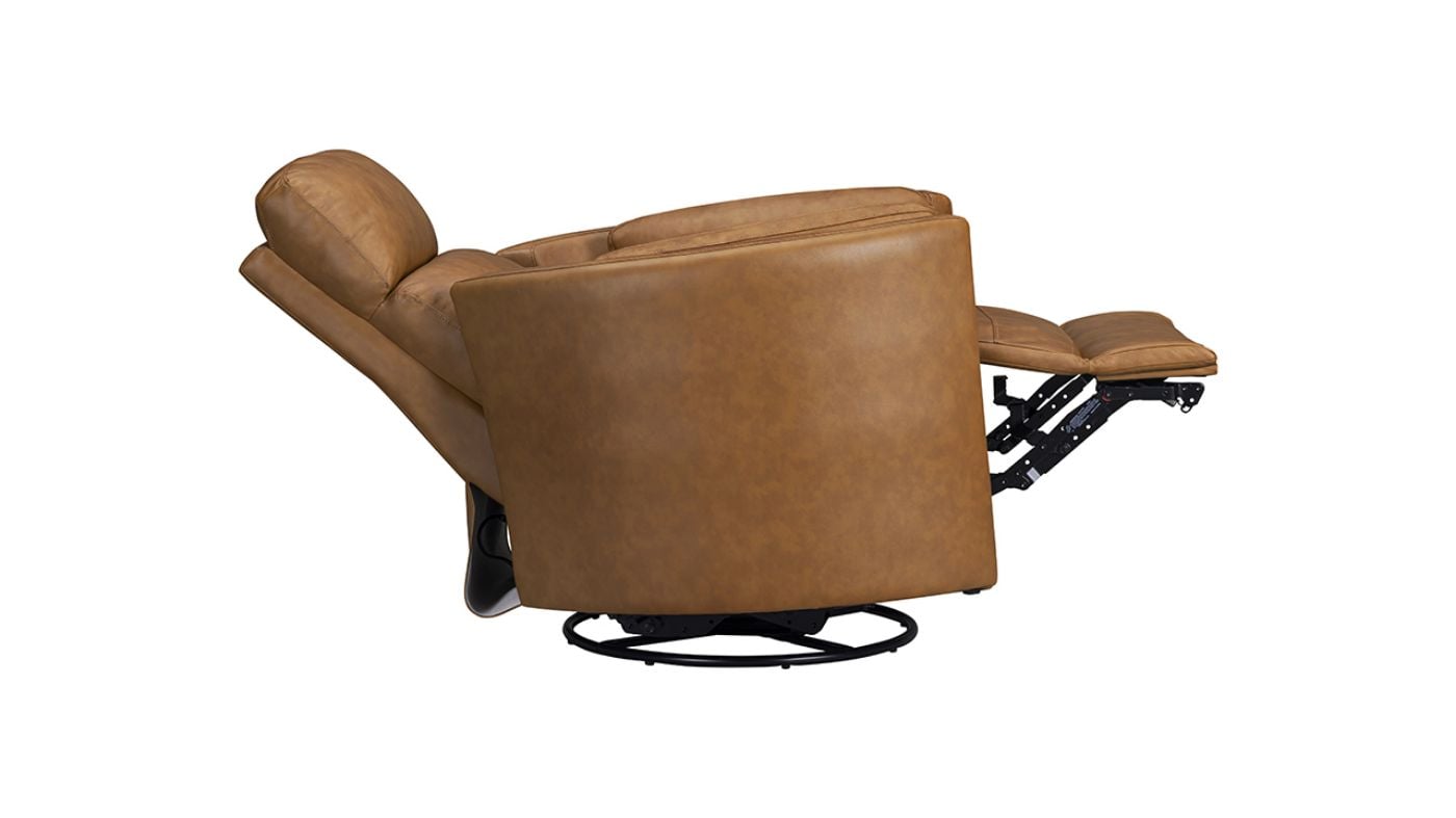 Picture of Radius Power Leather Swivel Glider Recliner - Brown