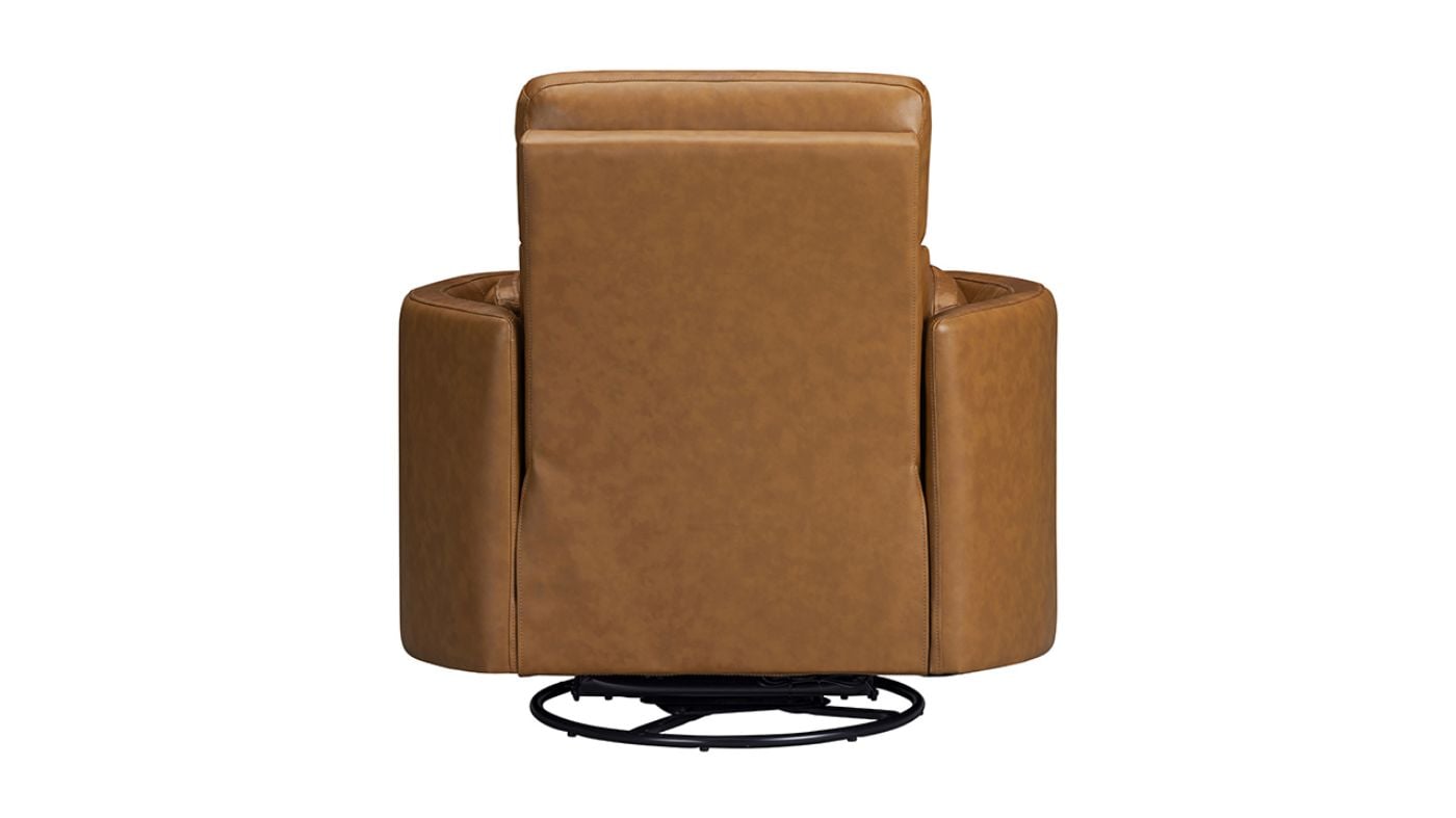 Picture of Radius Power Leather Swivel Glider Recliner - Brown