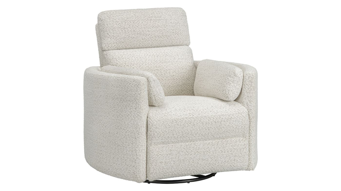 Picture of Radius Power Swivel Glider Recliner - River Rock White