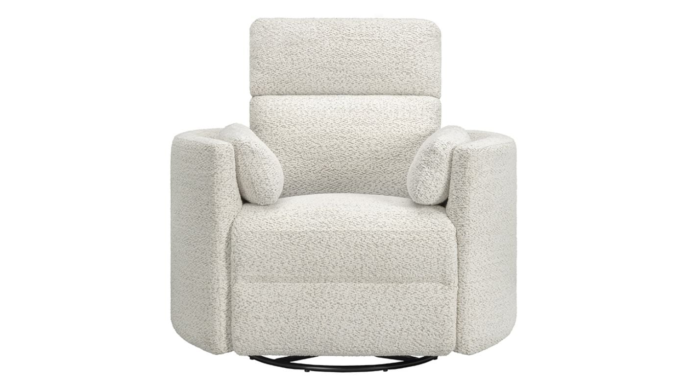 Picture of Radius Power Swivel Glider Recliner - River Rock White