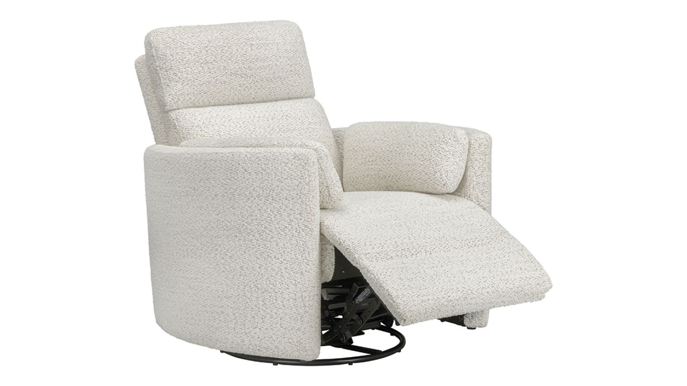 Picture of Radius Power Swivel Glider Recliner - River Rock White