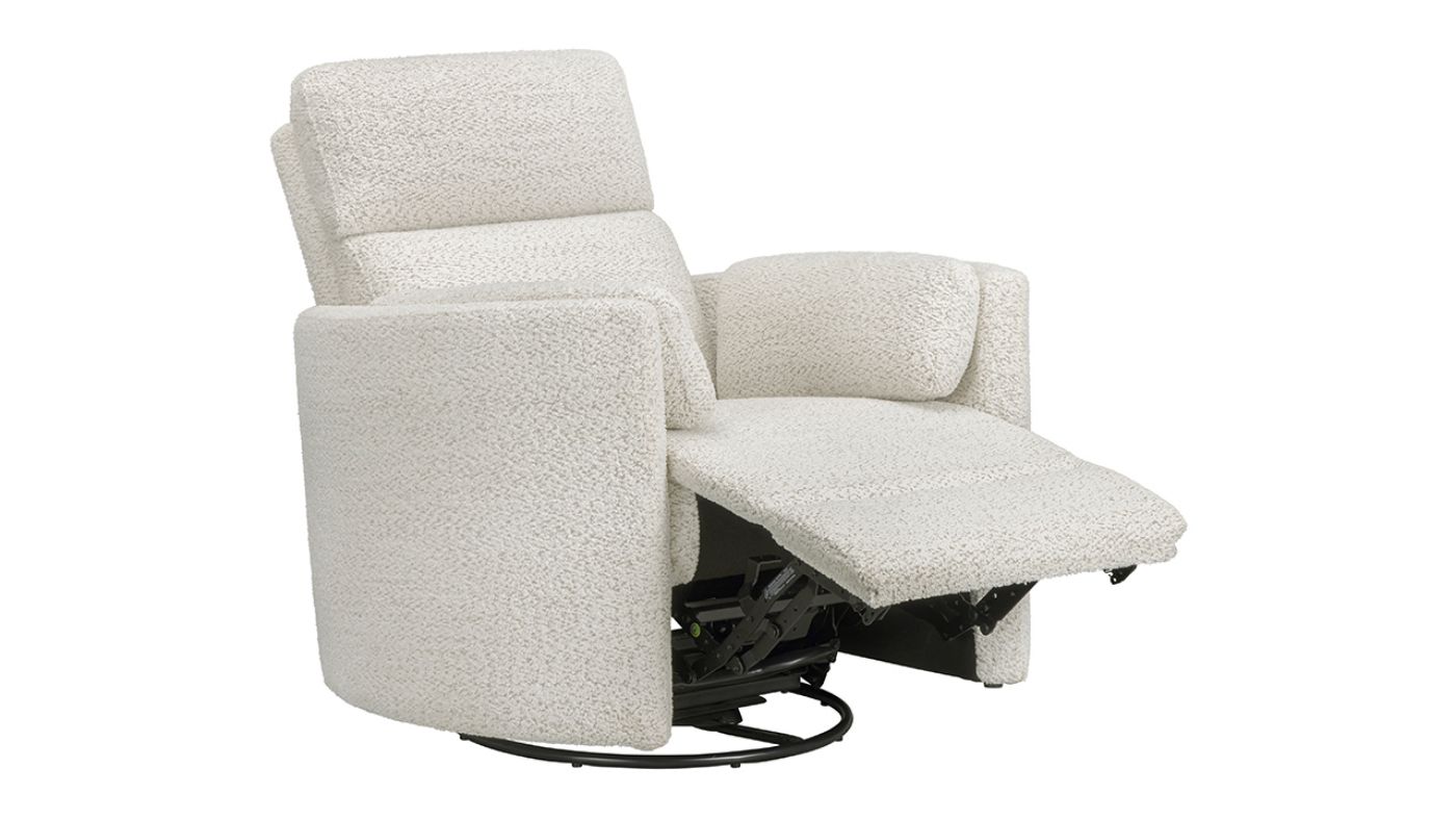 Picture of Radius Power Swivel Glider Recliner - River Rock White