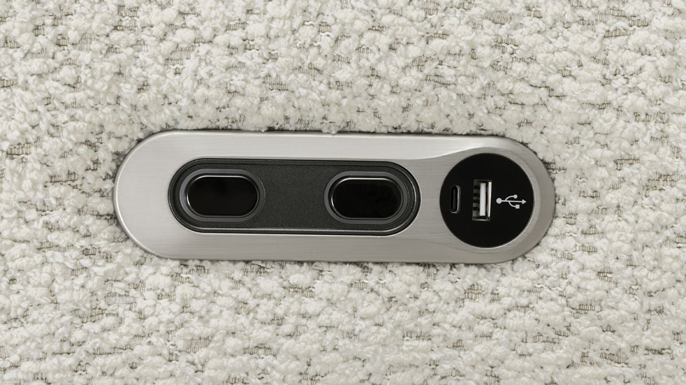 Picture of Radius Power Swivel Glider Recliner - River Rock White