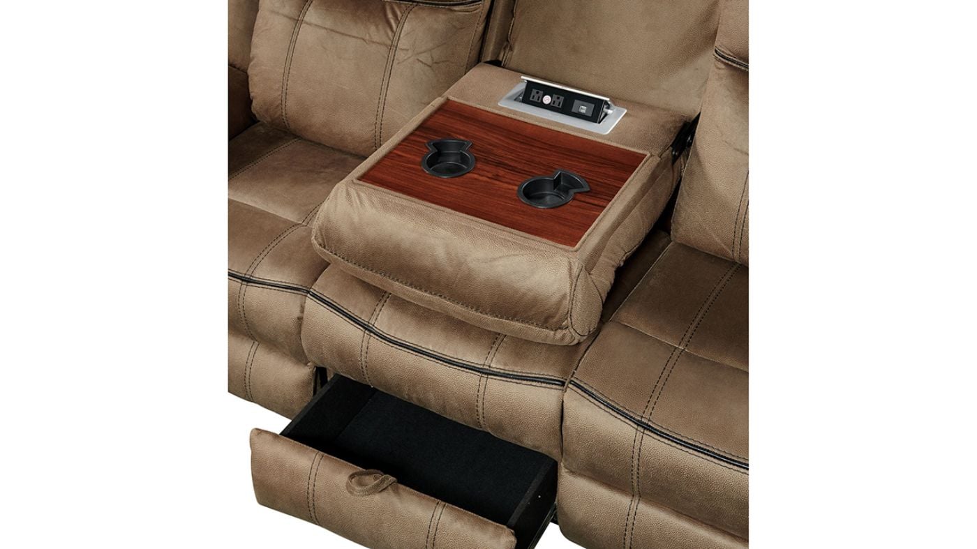 Picture of Sorrento 3-Piece Reclining Sofa Set - Brown