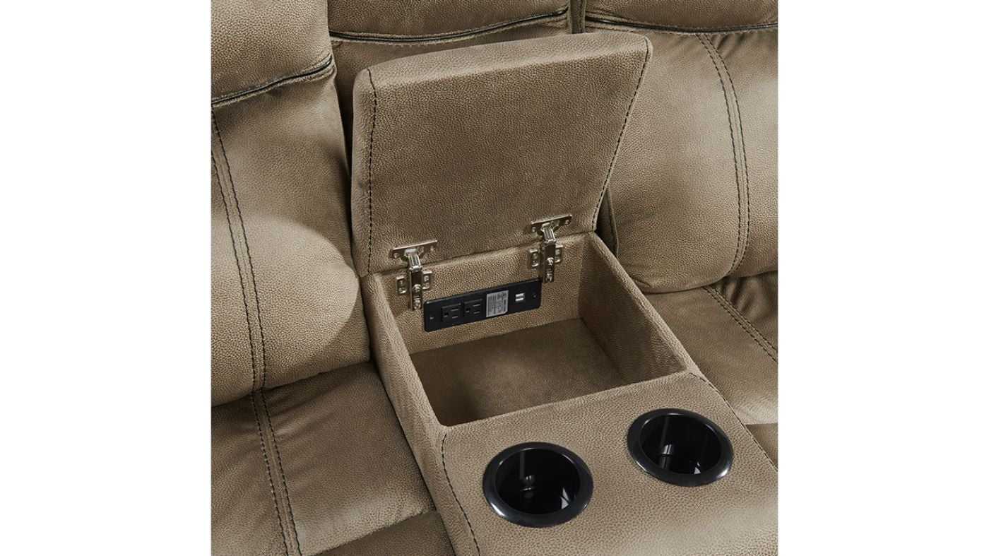 Picture of Sorrento Glider Reclining Loveseat - Brown