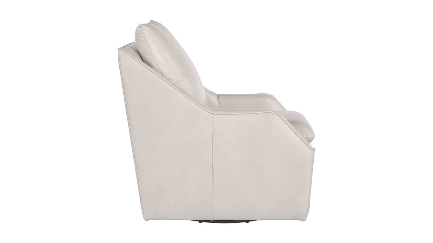 Picture of Asher Leather Swivel Chair - White