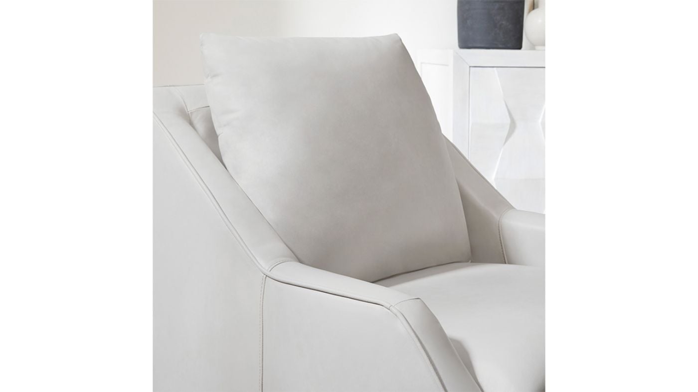 Picture of Asher Leather Swivel Chair - White