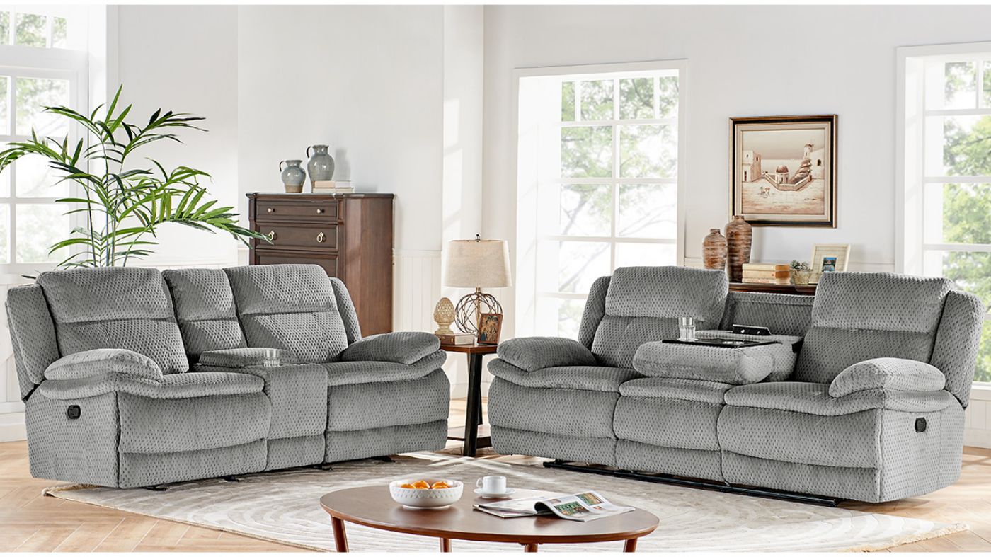 Picture of Comet Reclining Loveseat - Gray