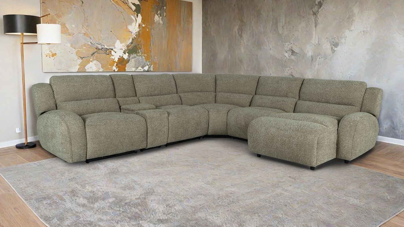 Picture of Ocean 6-Piece Power Sectional - Sand