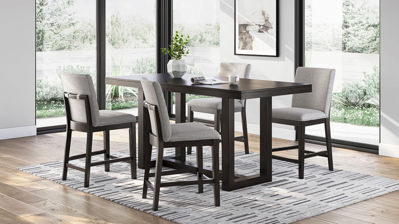Picture of Neymorton Counter Dining Set - Brown