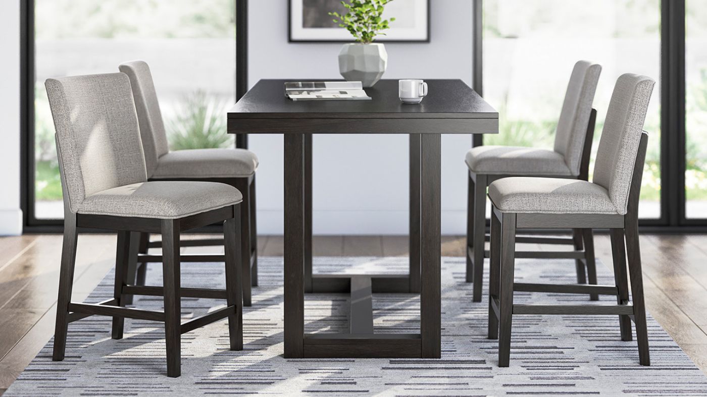 Picture of Neymorton Counter Dining Set - Brown