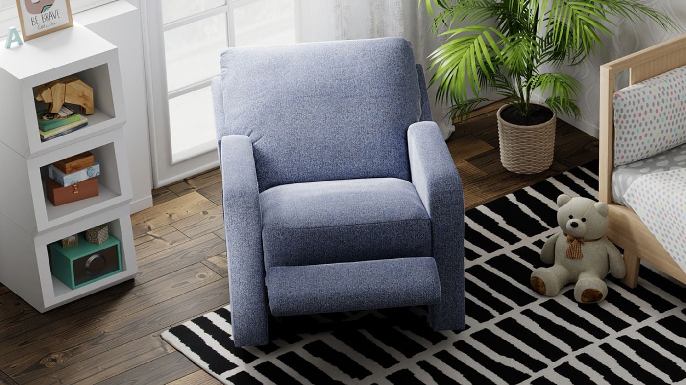 Picture of Lullaby Power Auto-Glide Recliner - Blue