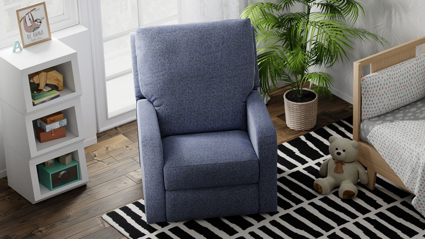 Picture of Lullaby Power Auto-Glide Recliner - Blue