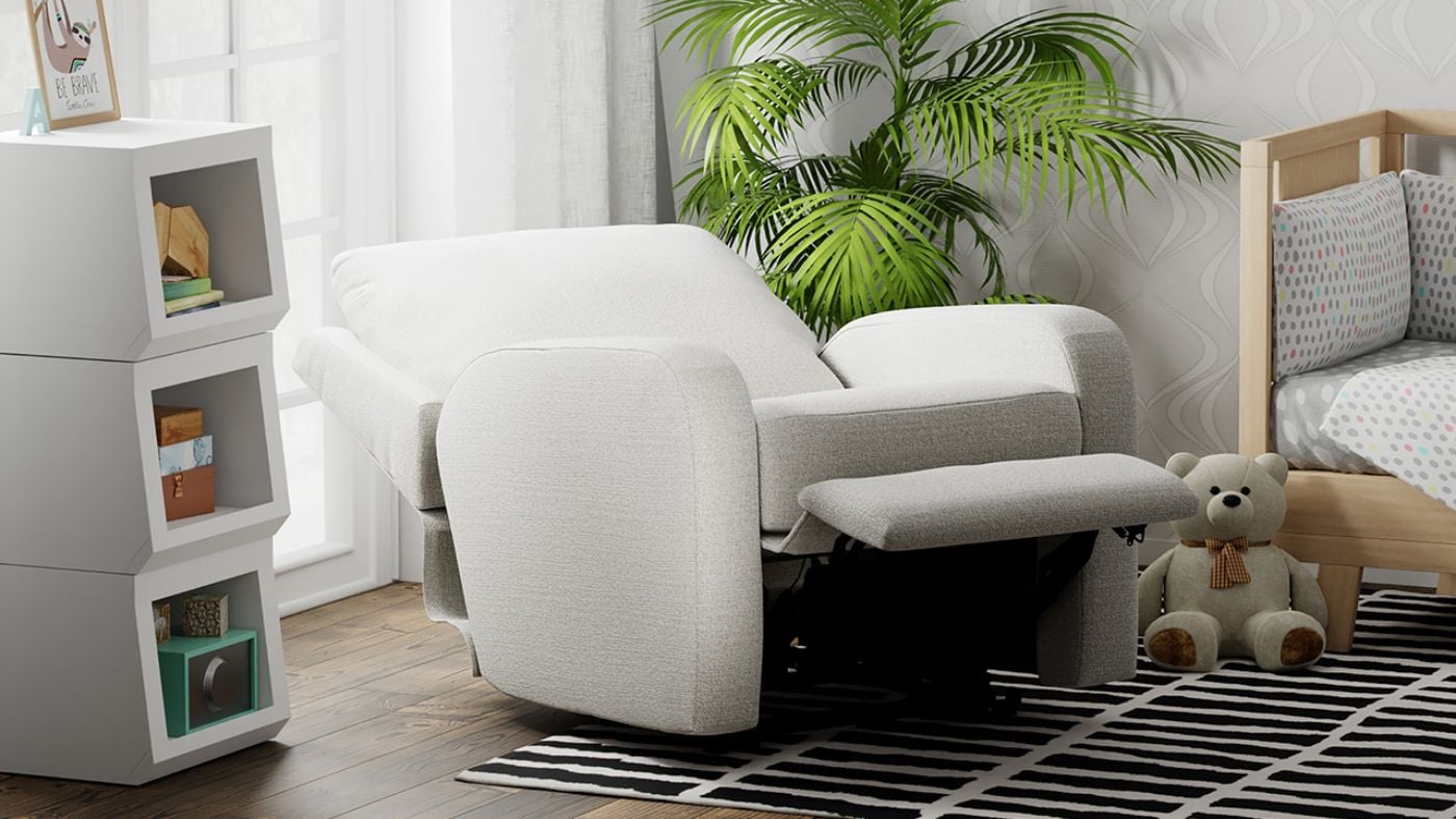 Picture of Lullaby Power Auto-Glide Recliner - Light Gray