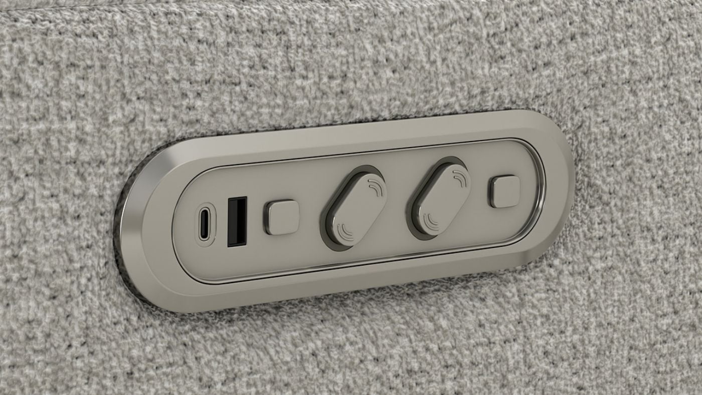 Picture of Lullaby Power Auto-Glide Recliner - Light Gray