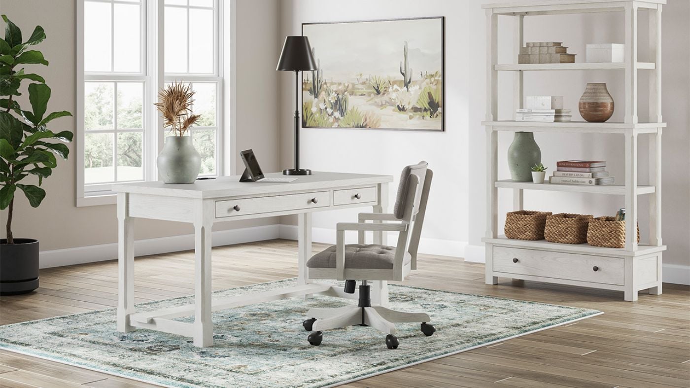 Picture of Robbinsdale Swivel Desk Chair - White