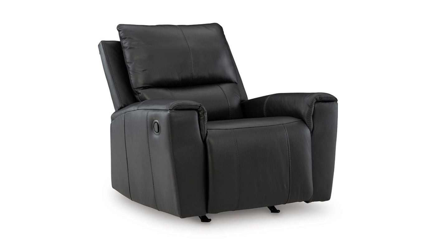 Picture of Glossmore Leather Rocker Recliner - Black