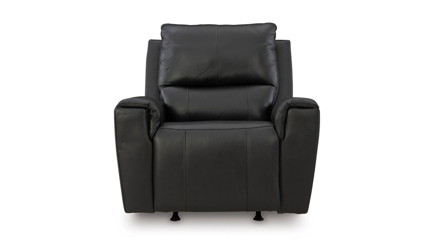 Picture of Glossmore Leather Rocker Recliner - Black