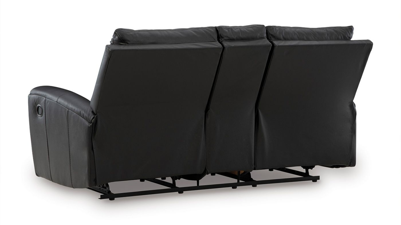 Picture of Glossmore Leather Reclining Loveseat - Black