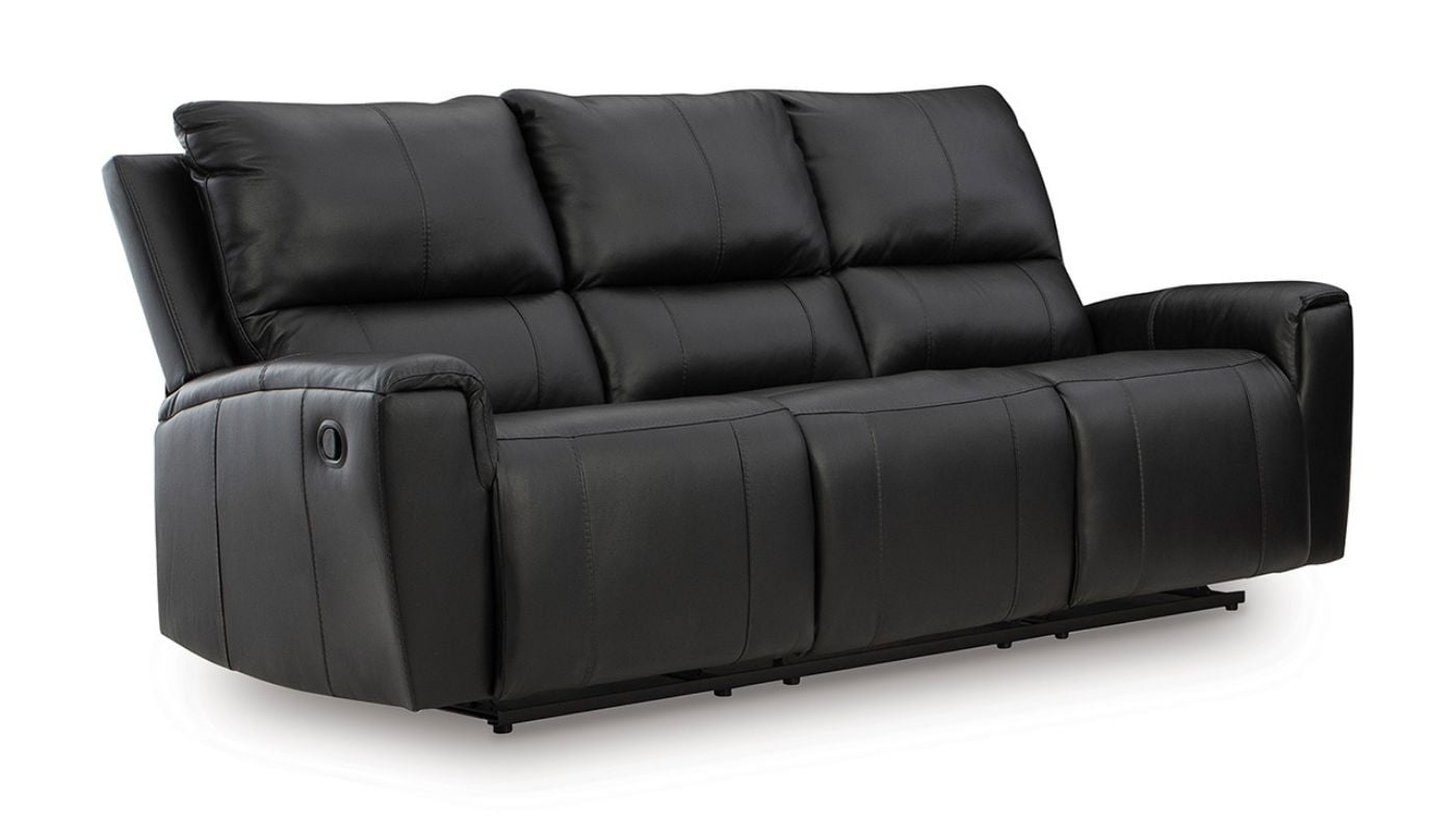 Picture of Glossmore Leather Reclining Sofa - Black