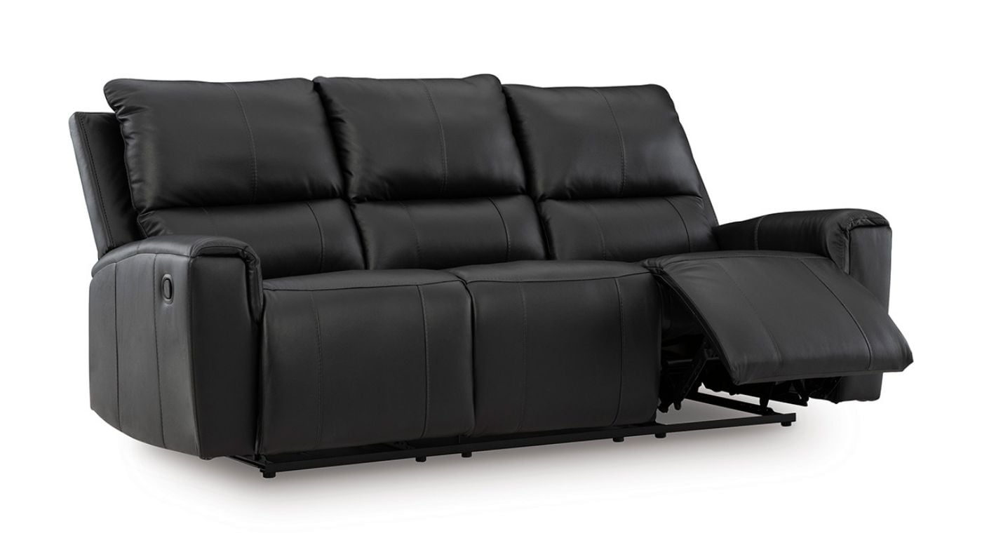 Picture of Glossmore Leather Reclining Sofa - Black