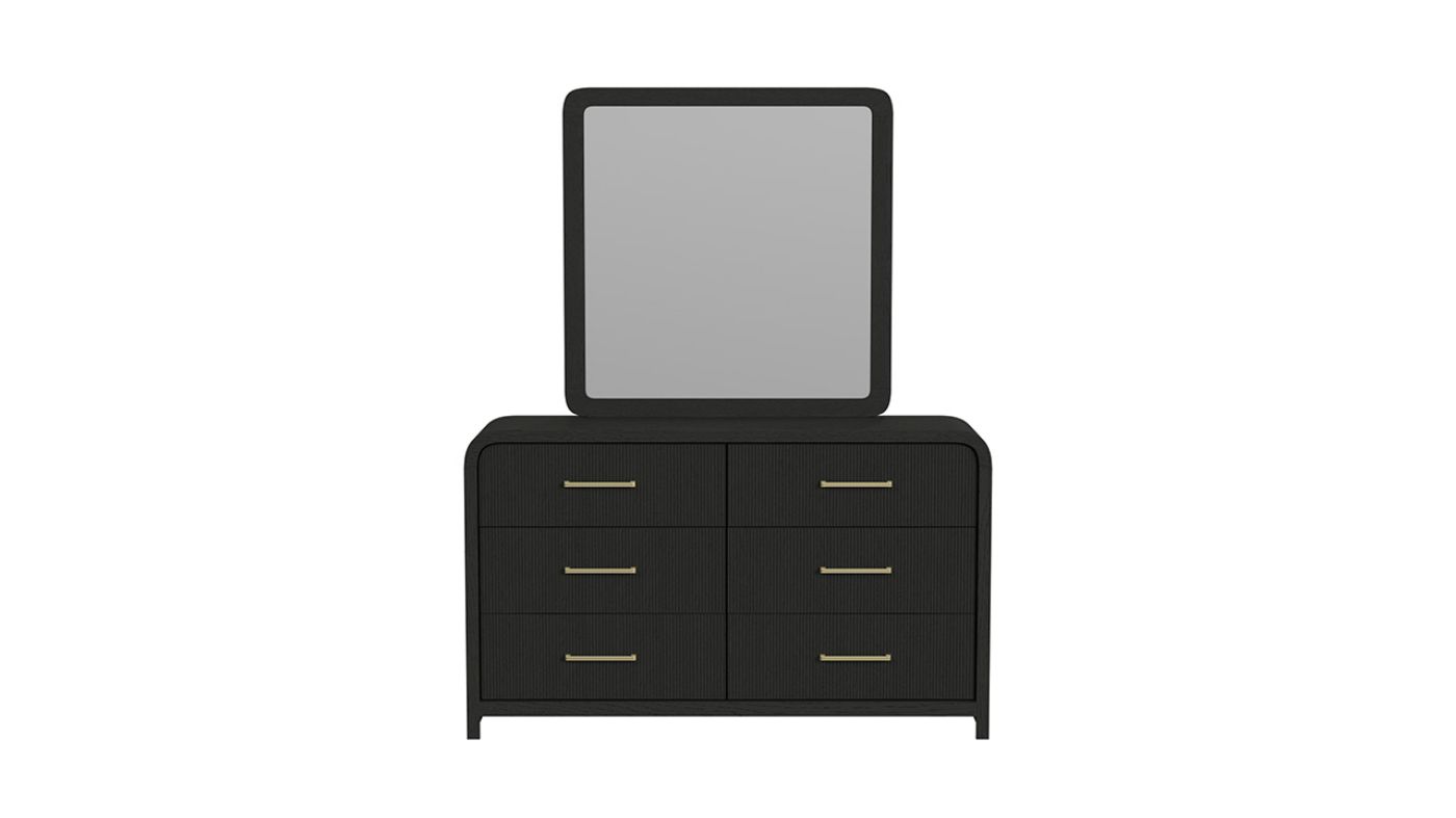 Picture of Ridgemont Dresser with Mirror - Black 