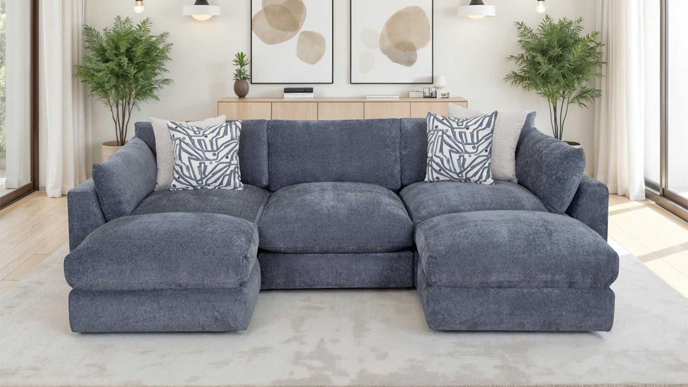 Picture of Dreamscape Double Chaise Sofa - Blue