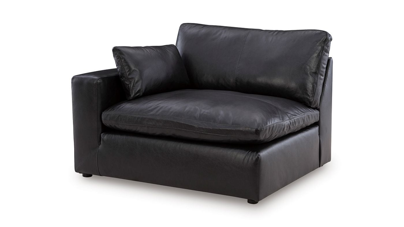 Picture of Emilia Leather Sectional - Black