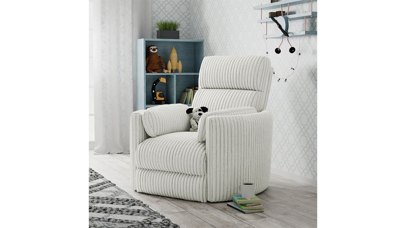Picture of Radius Power Swivel Glider Recliner - Off White