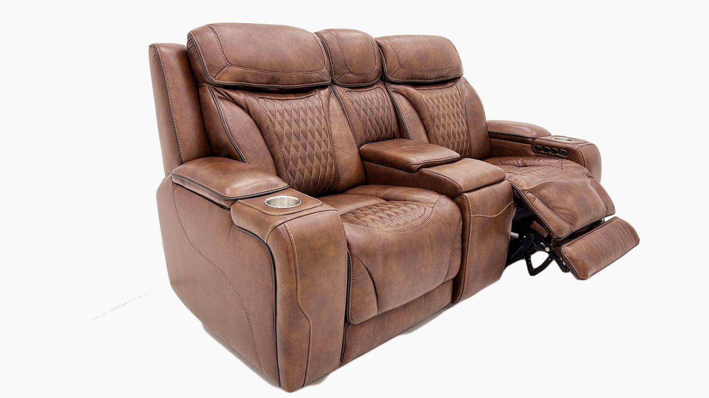 Picture of Durango Power Leather Loveseat - Brown