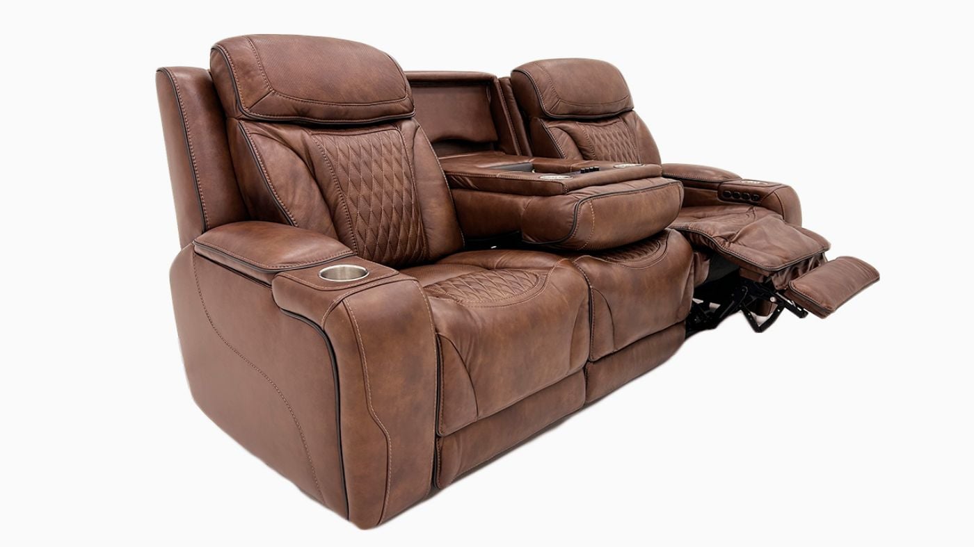 Picture of Durango Power Leather Sofa - Brown