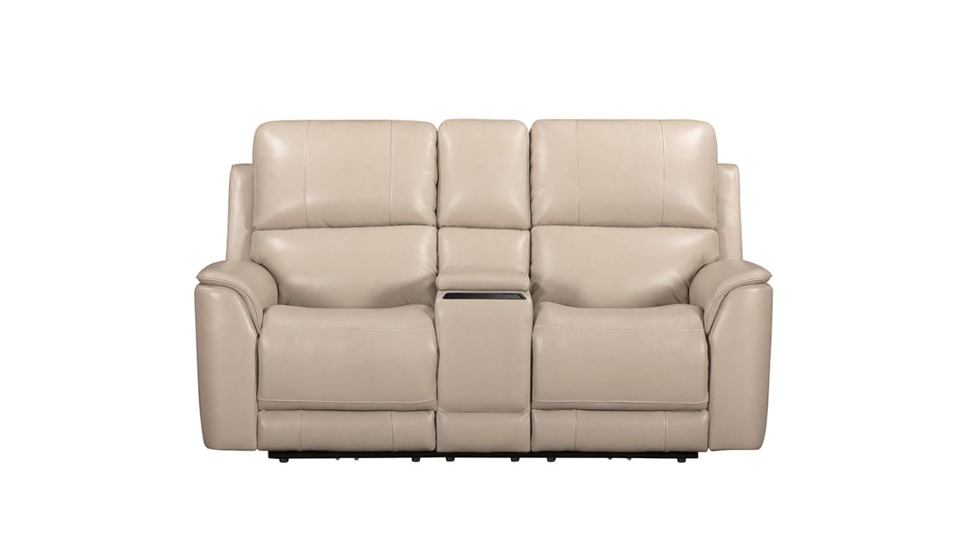 Picture of Easton Power Leather Sofa Set - Off White