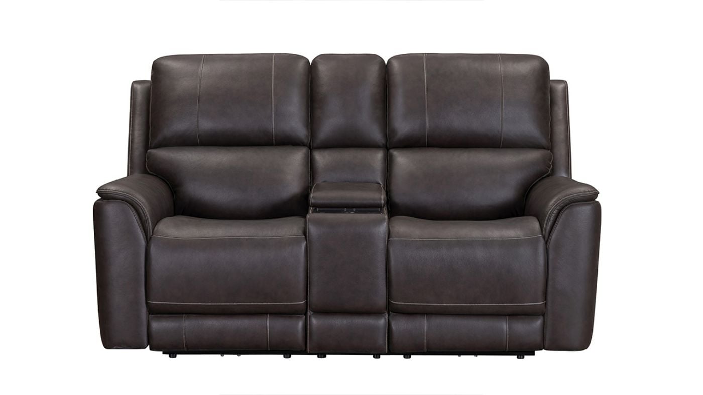 Picture of Easton Power Leather Loveseat - Brown