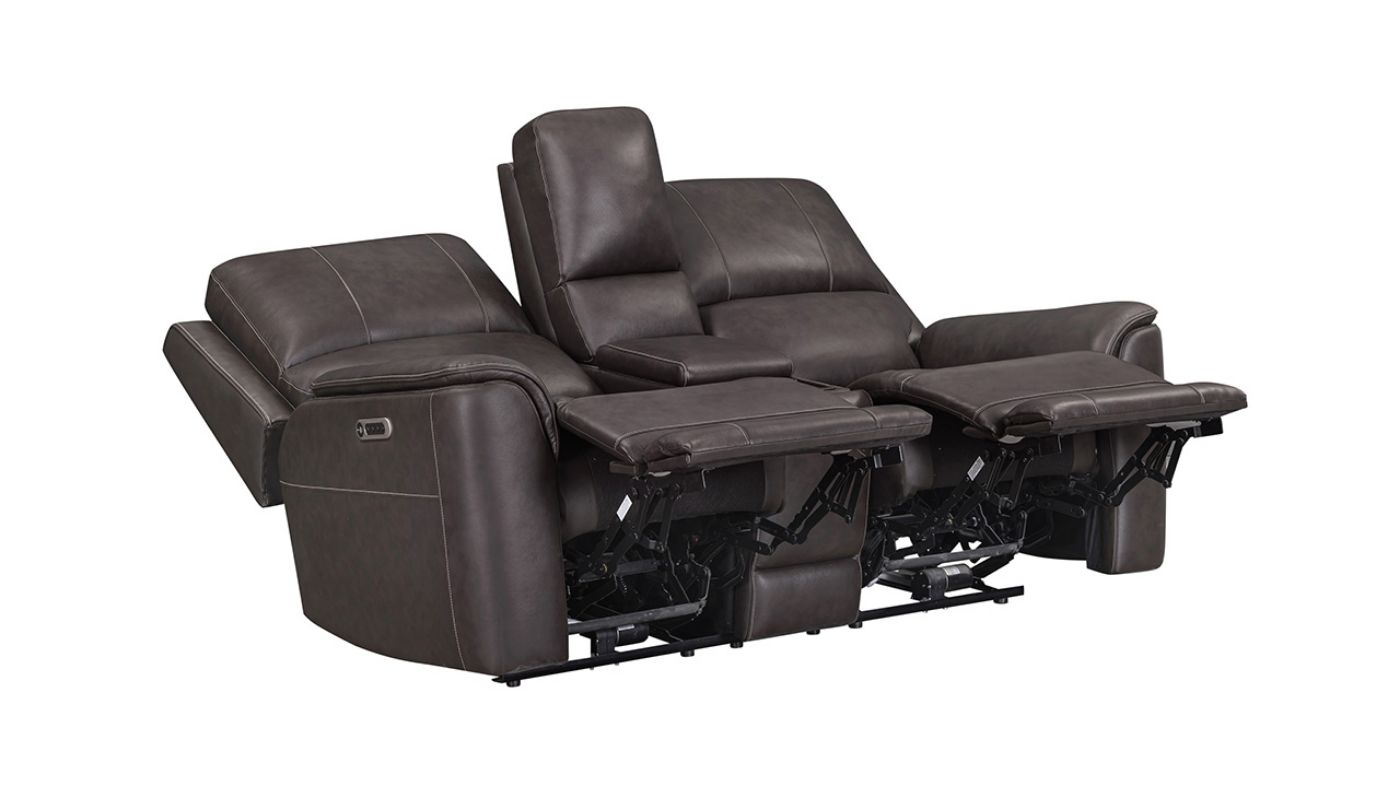 Picture of Easton Power Leather Loveseat - Brown