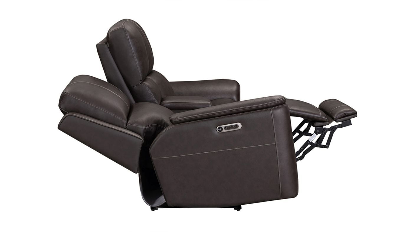 Picture of Easton Power Leather Loveseat - Brown