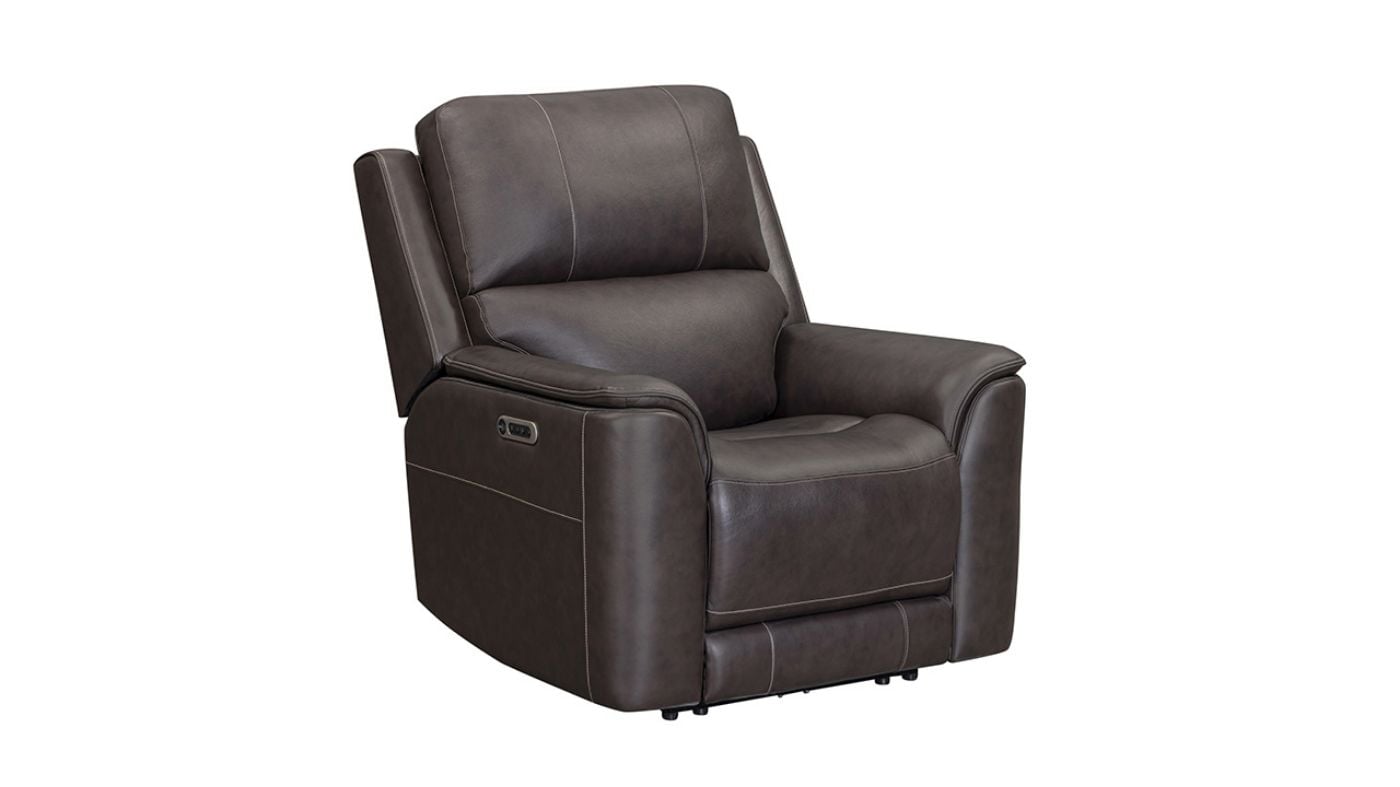 Picture of Easton Power Leather Recliner - Brown