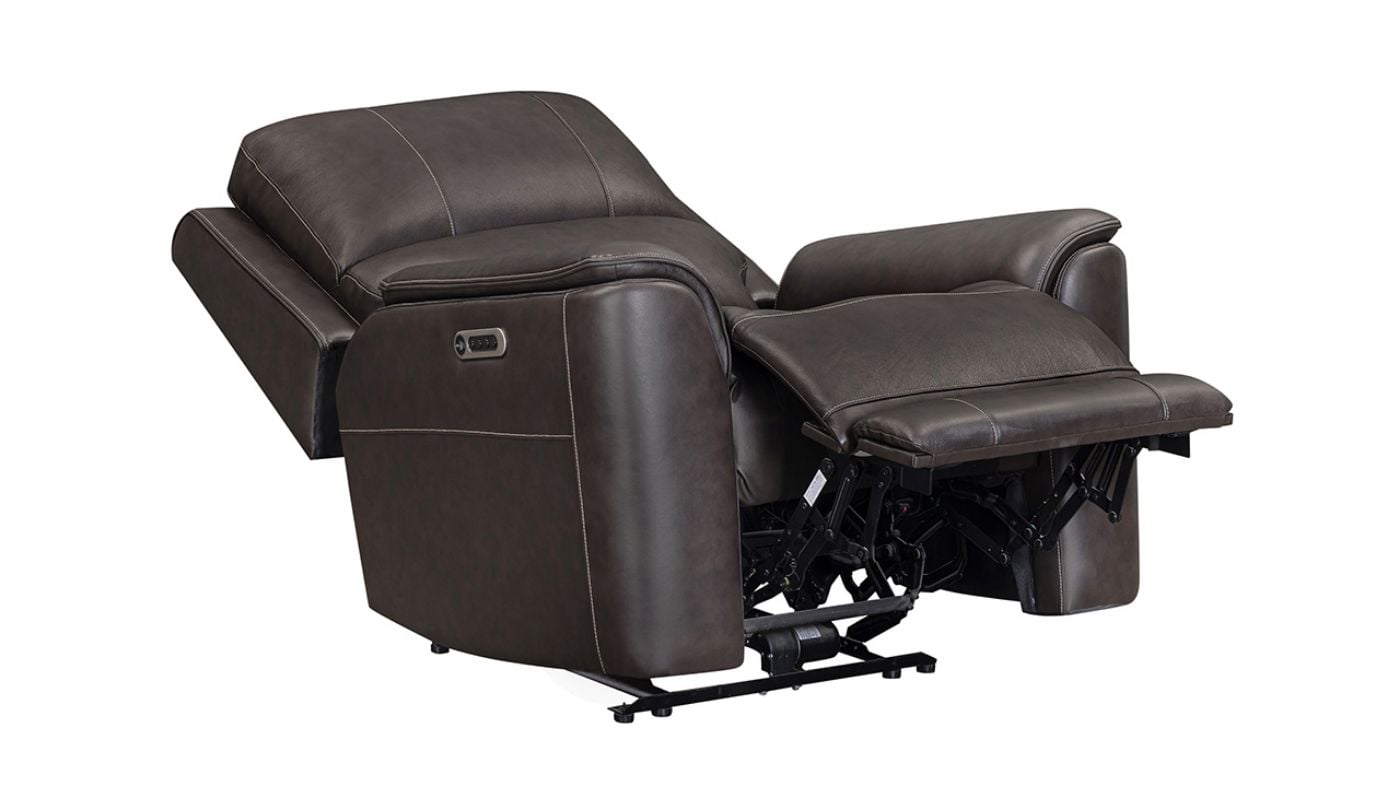 Picture of Easton Power Leather Recliner - Brown