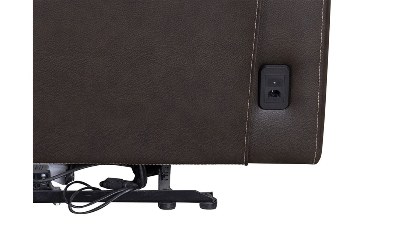 Picture of Easton Power Leather Recliner - Brown