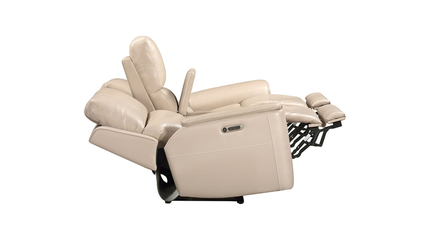 Picture of Easton Power Leather Loveseat - Off White