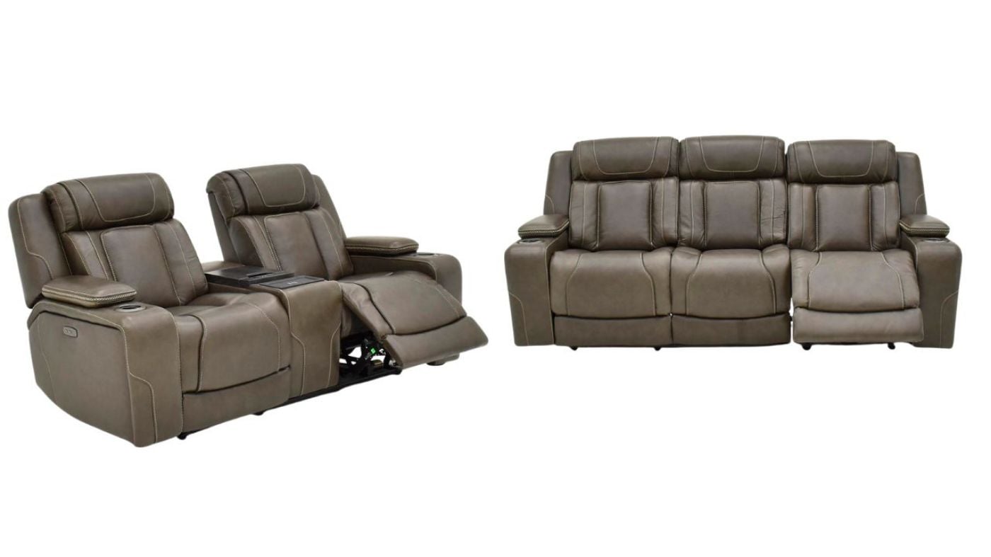 Picture of Bentley Power Sofa Set - Brown