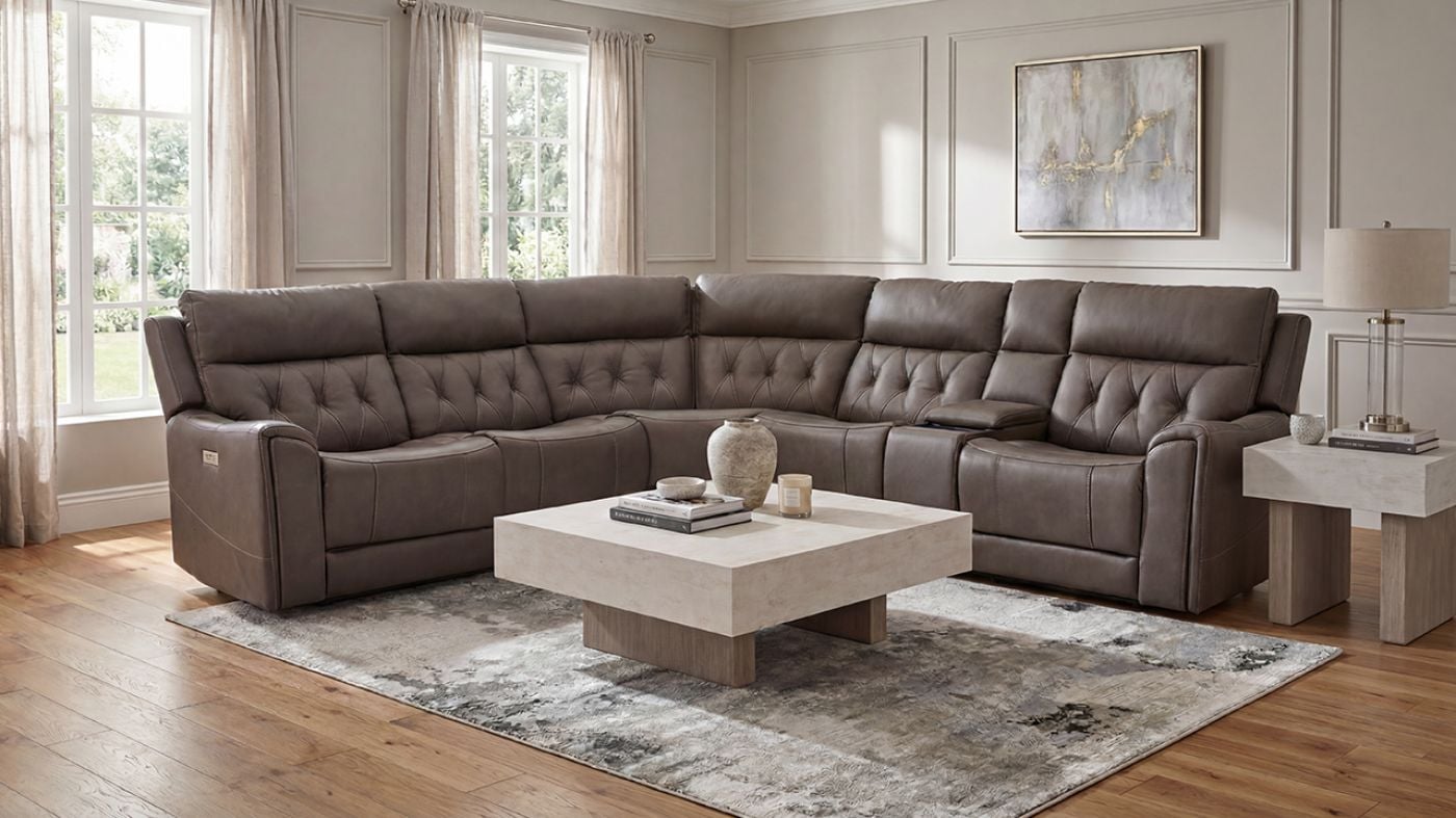 Picture of Anniston Power Sectional - Gray