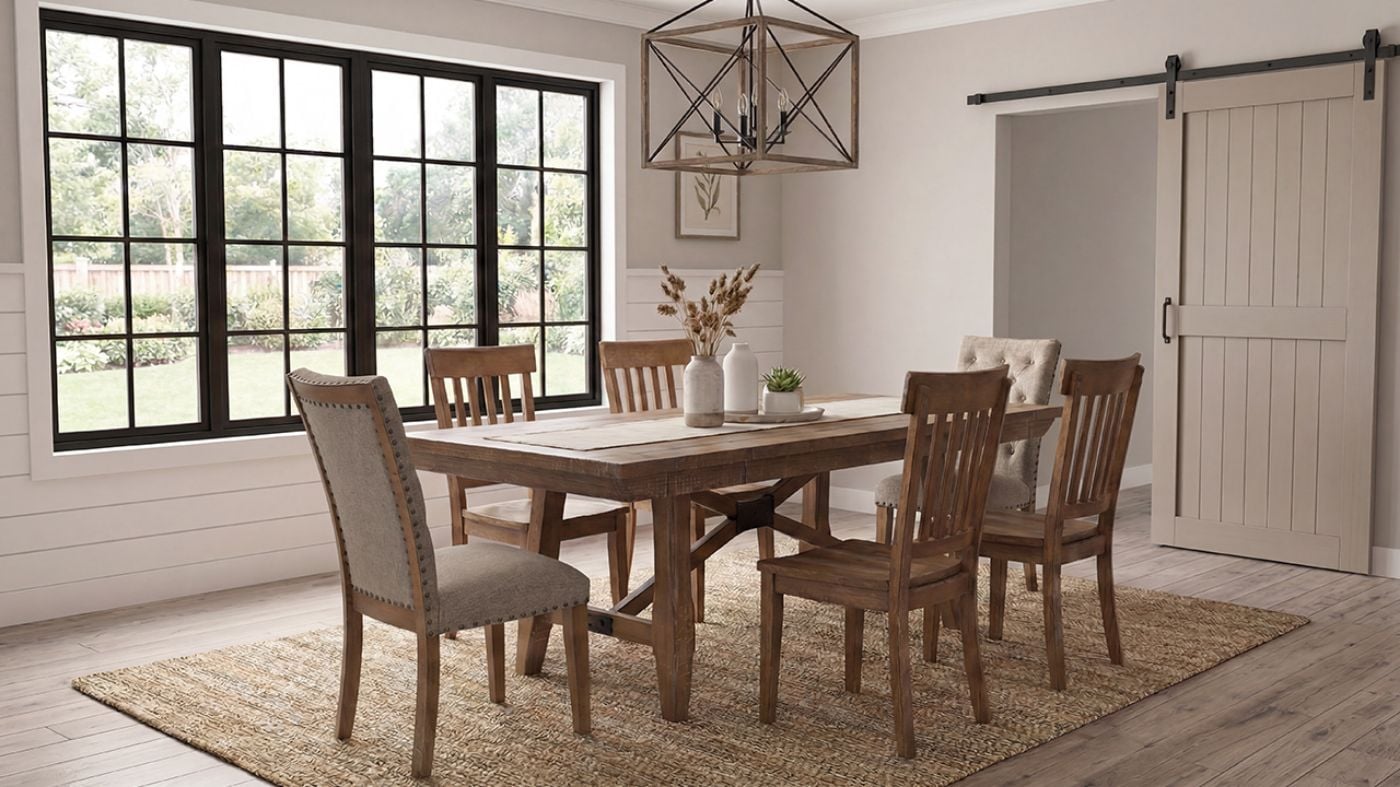 Picture of Riverdale 7-Piece Dining Set – Brown