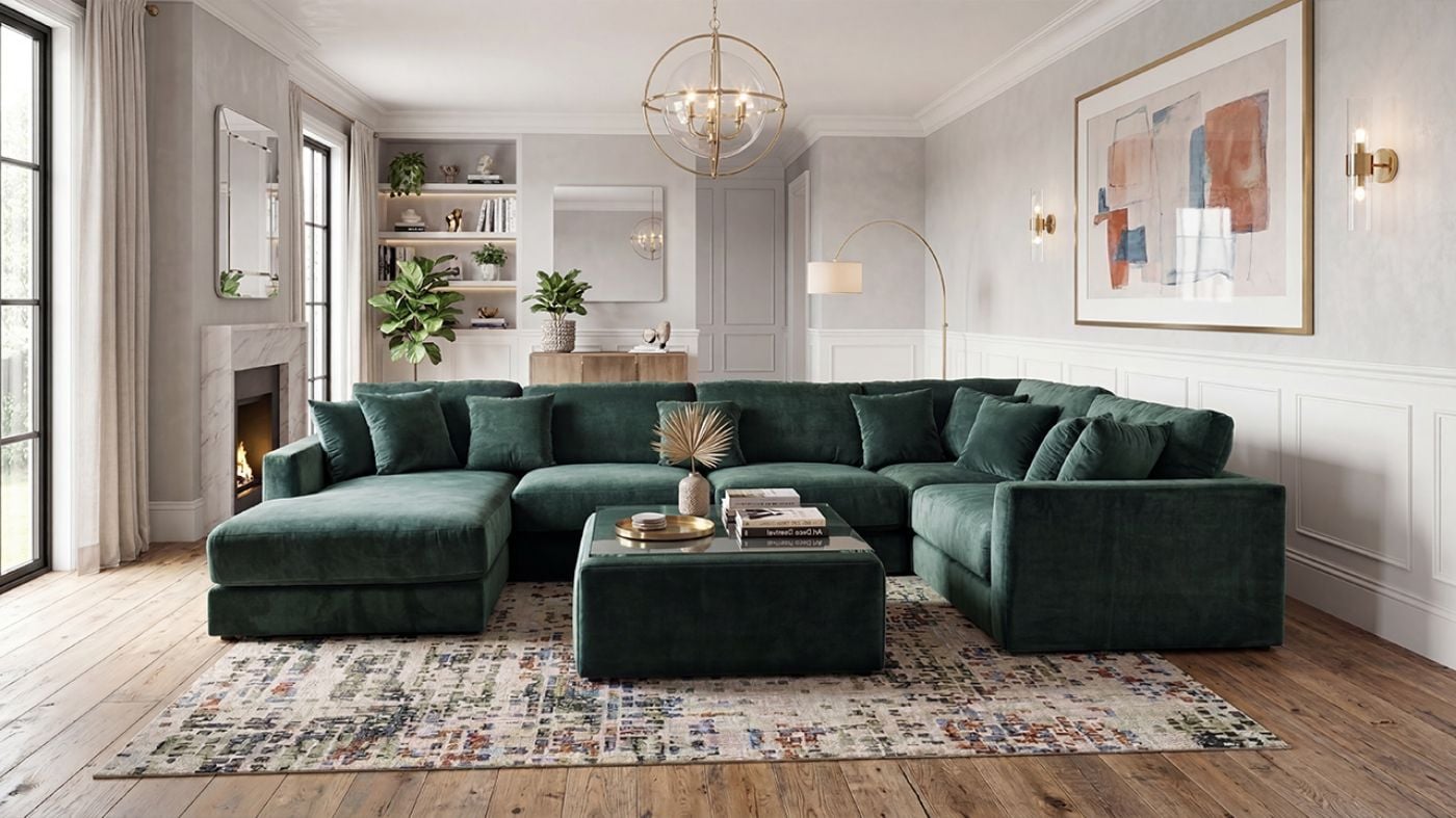 Picture of Remington Left Sectional - Green