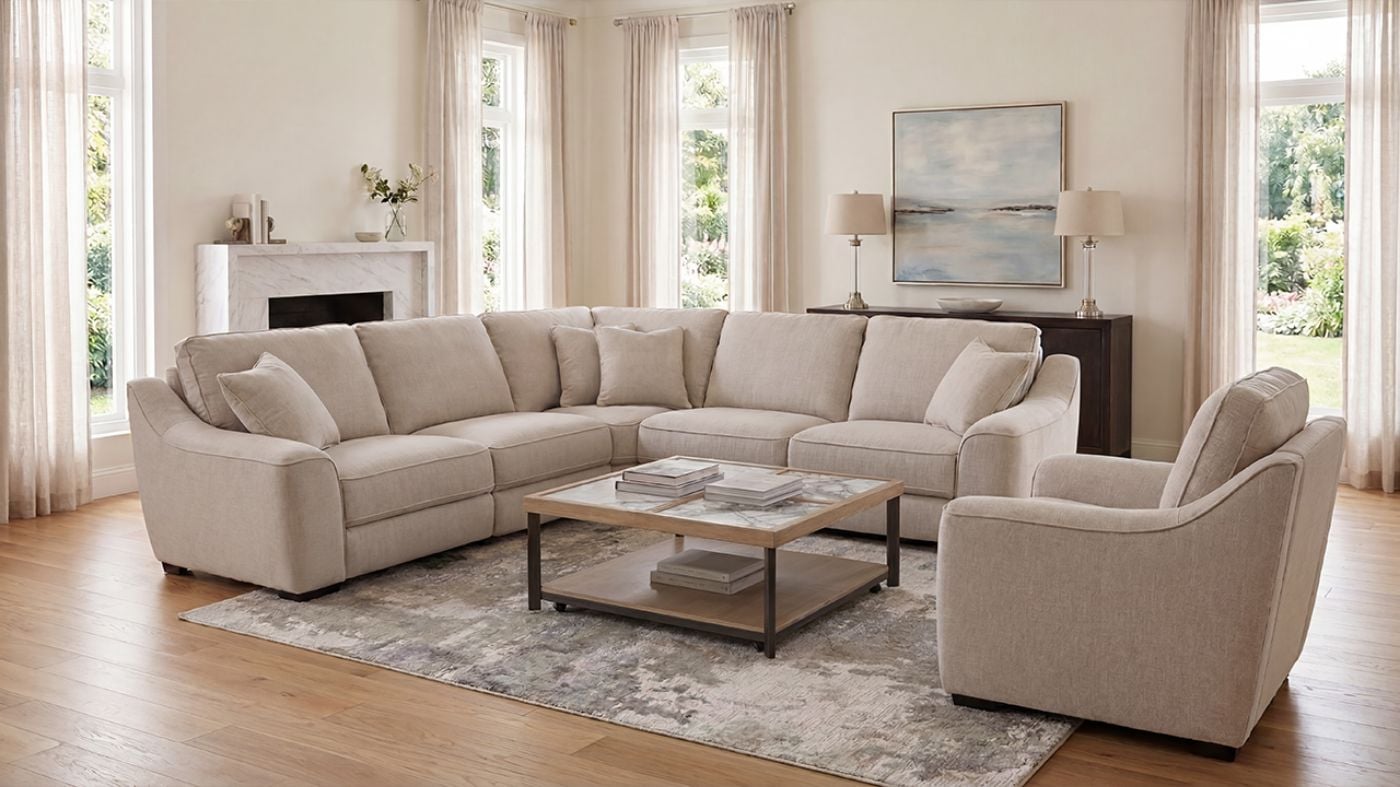 Picture of Mayflower Power Sectional - Tan