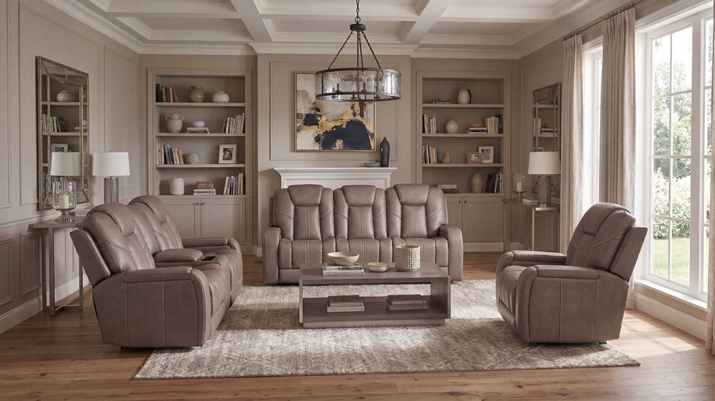 Picture of Alpha Power Sofa Set - Smoke