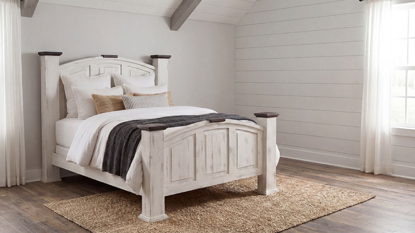 Picture of Mansion King Bed - White