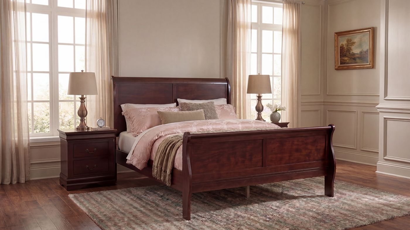 Picture of Louis Philippe King Sleigh Bed