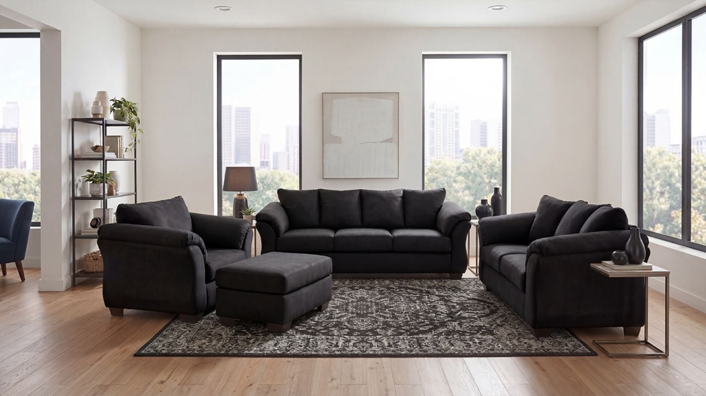 Picture of Darcy Sofa Set - Black
