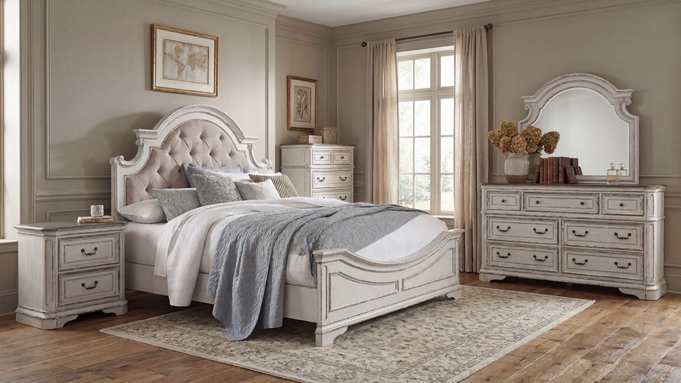 Picture of Magnolia Manor King Upholstered Bedroom Set